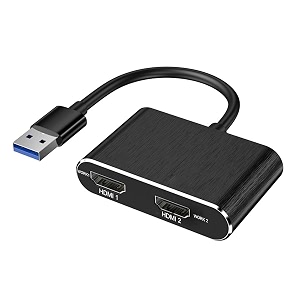 tobo usb 30 to dual hdmi adapter - 4k30hz and 1080p60hz hdmi splitter for dual monitors compatible with windowsmacosandroidwin xp only-td-962sc