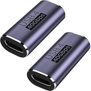 tobo usb c female to female adapter usb c coupler 100w power delivery 40gbps usb c female to female coupler with 8k60hz video display compatible for ipad macbookthunderbolt 43 2pack td-941cc