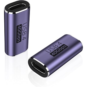 tobo usb c female to female adapter usb type c coupler extender support 100w 40gbps 8k60hz for thunderbolt 43 macbook proair laptop phones and more type c devicestd-941c pack-of-2