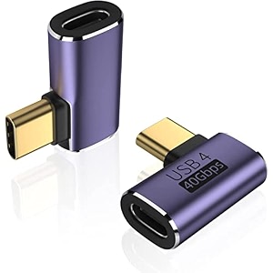 tobo usb c right angle adapter pd right angle usb c adapter 40gbps 90 degree usb c adapter male to female usb c l shape adapter with 8k60hz video for ipad macbookthunderbolt 43 2packtd-944cc