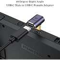 Tobo90 Degree USB C Adapter, Right Angle Connector for Steam Deck, Switch, MacBook Pro/Air, Tablet, Phone and More Type C Devices (TD-1026CC, Pack of 2)
