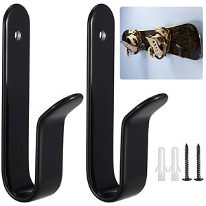 tobwolf 2 packs horizontal snowboard wall mount clips snowboard storage skateboard wall mount display rack snowboard display wall mount indoor snowboard storage for room and garage