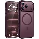 TOCOL for iPhone 18 Pro Case Burgundy, Compatible with MagSafe