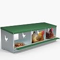 TOCRETOARE Chicken Nesting Boxes, 3 Hole Nesting Box for Laying Eggs, Heavy Duty Metal Nest Boxes for Chicken and Poultry to Collect Eggs, Chicken Laying Boxes Hens Chicken Coop Box