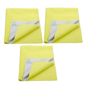breathable bed protector  anti-piling fleece extra absorbent washable  waterproof quick dry sheet  bed protector sheet for kids and adults 3 yellow large 140x100cm