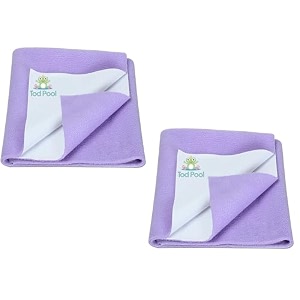 breathable bed protector  anti-piling fleece extra absorbent washable  waterproof quick dry sheet  bed protector sheet for kids and adults 1 voilet large 140x100cm