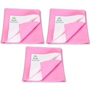 breathable bed protector  anti-piling fleece extra absorbent washable  waterproof quick dry sheet  bed protector sheet for kids and adults 3 pink small 70x50cm