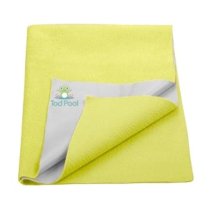 breathable bed protector  anti-piling fleece extra absorbent washable  waterproof quick dry sheet  bed protector sheet for kids and adults 1 yellow medium 70x100cm