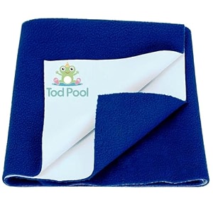 breathable bed protector  anti-piling fleece extra absorbent washable  waterproof quick dry sheet  bed protector sheet for kids and adults 1 royal blue small 70x50cm