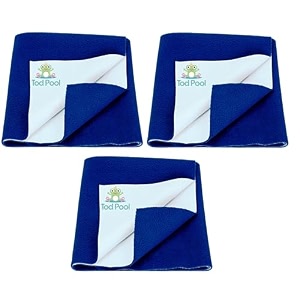 breathable bed protector  anti-piling fleece extra absorbent washable  waterproof quick dry sheet  bed protector sheet for kids and adults 3 royal blue small 70x50cm