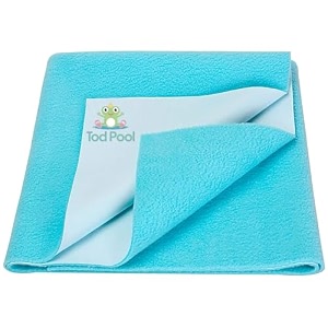 breathable bed protector  anti-piling fleece extra absorbent washable  waterproof quick dry sheet  bed protector sheet for kids and adults 1 sea blue xlarge 140x200cm