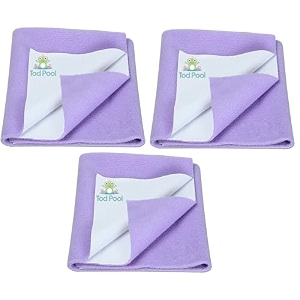 breathable bed protector  anti-piling fleece extra absorbent washable  waterproof quick dry sheet  bed protector sheet for kids and adults 3 voilet medium 70x100cm