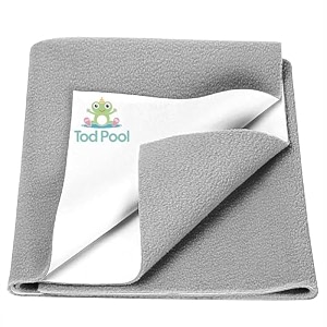 breathable bed protector  anti-piling fleece extra absorbent washable  waterproof quick dry sheet  bed protector sheet for kids and adults 1 grey small 70x50cm