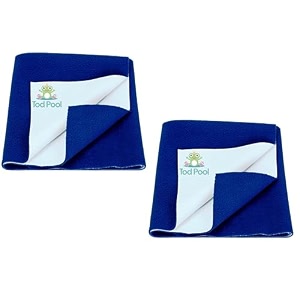 breathable bed protector  anti-piling fleece extra absorbent washable  waterproof quick dry sheet  bed protector sheet for kids and adults 2 royal blue large 140x100cm