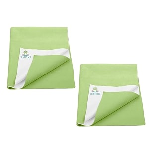 breathable bed protector  anti-piling fleece extra absorbent washable  waterproof quick dry sheet  bed protector sheet for kids and adults 2 light green small 70x50cm