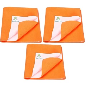 breathable bed protector  anti-piling fleece extra absorbent washable  waterproof quick dry sheet  bed protector sheet for kids and adults 3 peach medium 70x100cm