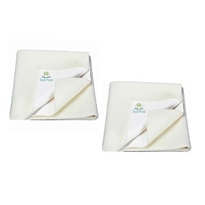 breathable bed protector  anti-piling fleece extra absorbent washable  waterproof quick dry sheet  bed protector sheet for kids and adults 2 ivory medium 70x100cm