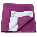 Breathable Bed Protector | Anti-Piling Fleece Extra Absorbent Washable | Waterproof Quick Dry Sheet | Bed Protector Sheet for Kids and Adults (1, Rani Pink, Large (140x100cm))
