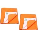 Breathable Bed Protector | Anti-Piling Fleece Extra Absorbent Washable | Waterproof Quick Dry Sheet | Bed Protector Sheet for Kids and Adults (2, Peach, XLarge (140x200cm))