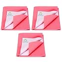 Breathable Bed Protector | Anti-Piling Fleece Extra Absorbent Washable | Waterproof Quick Dry Sheet | Bed Protector Sheet for Kids and Adults (3, Salmon Rose, Large (140x100cm))