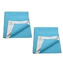 Breathable Bed Protector | Anti-Piling Fleece Extra Absorbent Washable | Waterproof Quick Dry Sheet | Bed Protector Sheet for Kids and Adults (2, Firoza, XLarge (140x200cm))