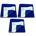 Breathable Bed Protector | Anti-Piling Fleece Extra Absorbent Washable | Waterproof Quick Dry Sheet | Bed Protector Sheet for Kids and Adults (3, Royal Blue, Medium (70x100cm))
