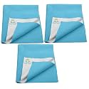 Breathable Bed Protector | Anti-Piling Fleece Extra Absorbent Washable | Waterproof Quick Dry Sheet | Bed Protector Sheet for Kids and Adults (3, Firoza, Large (140x100cm))
