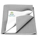 Breathable Bed Protector | Anti-Piling Fleece Extra Absorbent Washable | Waterproof Quick Dry Sheet | Bed Protector Sheet for Kids and Adults (1, Grey, Double Bed Size (260x200cm))
