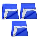 Breathable Bed Protector | Anti-Piling Fleece Extra Absorbent Washable | Waterproof Quick Dry Sheet | Bed Protector Sheet for Kids and Adults (3, Dark Blue, XLarge (140x200cm))