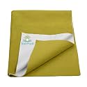 Breathable Bed Protector | Anti-Piling Fleece Extra Absorbent Washable | Waterproof Quick Dry Sheet | Bed Protector Sheet for Kids and Adults (1, Gold, Small (70x50cm))