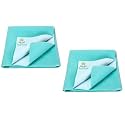 Breathable Bed Protector | Anti-Piling Fleece Extra Absorbent Washable | Waterproof Quick Dry Sheet | Bed Protector Sheet for Kids and Adults (2, Sea Green, Double Bed Size (260x200cm))
