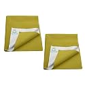 Breathable Bed Protector | Anti-Piling Fleece Extra Absorbent Washable | Waterproof Quick Dry Sheet | Bed Protector Sheet for Kids and Adults (2, Gold, XLarge (140x200cm))
