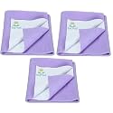 Breathable Bed Protector | Anti-Piling Fleece Extra Absorbent Washable | Waterproof Quick Dry Sheet | Bed Protector Sheet for Kids and Adults (3, Voilet, Medium (70x100cm))