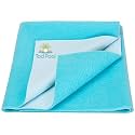 Breathable Bed Protector | Anti-Piling Fleece Extra Absorbent Washable | Waterproof Quick Dry Sheet | Bed Protector Sheet for Kids and Adults (1, Sea Blue, Double Bed Size (260x200cm))