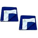 Breathable Bed Protector | Anti-Piling Fleece Extra Absorbent Washable | Waterproof Quick Dry Sheet | Bed Protector Sheet for Kids and Adults (2, Royal Blue, Small (70x50cm))