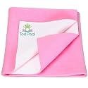 Breathable Bed Protector | Anti-Piling Fleece Extra Absorbent Washable | Waterproof Quick Dry Sheet | Bed Protector Sheet for Kids and Adults (1, Pink, Double Bed Size (260x200cm))