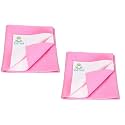 Breathable Bed Protector | Anti-Piling Fleece Extra Absorbent Washable | Waterproof Quick Dry Sheet | Bed Protector Sheet for Kids and Adults (2, Pink, Large (140x100cm))