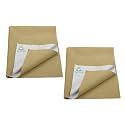 Breathable Bed Protector | Anti-Piling Fleece Extra Absorbent Washable | Waterproof Quick Dry Sheet | Bed Protector Sheet for Kids and Adults (2, Beige, Large (140x100cm))