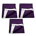 Breathable Bed Protector | Anti-Piling Fleece Extra Absorbent Washable | Waterproof Quick Dry Sheet | Bed Protector Sheet for Kids and Adults (3, Plum, Double Bed Size (260x200cm))