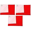 Breathable Bed Protector | Anti-Piling Fleece Extra Absorbent Washable | Waterproof Quick Dry Sheet | Bed Protector Sheet for Kids and Adults (3, Red, Double Bed Size (260x200cm))