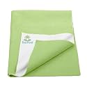 Breathable Bed Protector | Anti-Piling Fleece Extra Absorbent Washable | Waterproof Quick Dry Sheet | Bed Protector Sheet for Kids and Adults (1, Light Green, Medium (70x100cm))