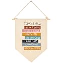 Today I Will Stay Positive-Flag Wall Decor Gift for Baby Boys Girls Kids-Canvas Hanging Flag Banner Pennant Wall Decor Gift for Nursery Baby Room Playroom Homeschool Reading Room Bedroom