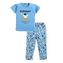 Girls Set of Cotton CartoonPrinted Tshirt Pajama