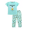 Girls Set of Cotton CartoonPrinted Tshirt Pajama