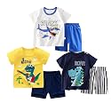 Toddler Baby Boy Clothes for 2t 3t Boys Cute Summer Short Sleeve T-Shirt Tops Shorts Clothes Sets Baby Boy Outfits