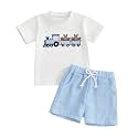 Toddler Baby Boy Easter Rabbit Outfit Short Sleeve Bunny Carrot Smocked T-shirt Elastic Waist Shorts Summer Clothes
