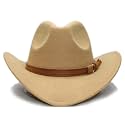 Toddler Baby Cowboy Hat, Boys Girls Cowgirl Hat with Leather Hatband, Wide Brim Infant Kids Western Cowboy Hat