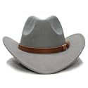 Toddler Baby Cowboy Hat, Boys Girls Cowgirl Hat with Leather Hatband, Wide Brim Infant Kids Western Cowboy Hat