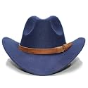 Toddler Baby Cowboy Hat, Boys Girls Cowgirl Hat with Leather Hatband, Wide Brim Infant Kids Western Cowboy Hat