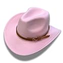 Toddler Baby Cowboy Hat, Boys Girls Cowgirl Hat with Leather Hatband, Wide Brim Infant Kids Western Cowboy Hat